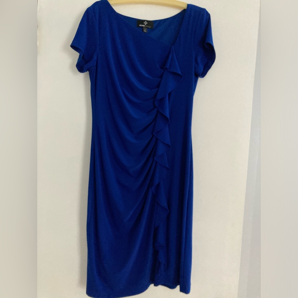 Royal Blue Dress with Frill Rousing: RonniNicole